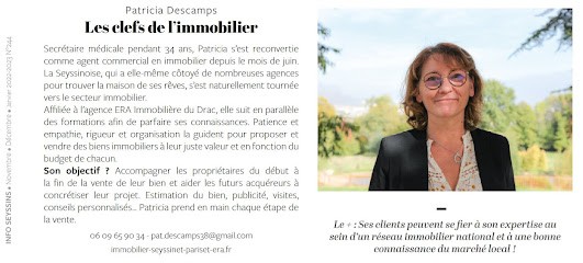 Patricia DESCAMPS Conseillère immobilier, Agence Immobilière à Seyssins